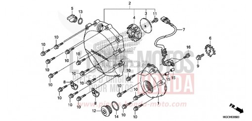PANNEAU CARTER-MOTEUR D. CB1100NAH de 2017